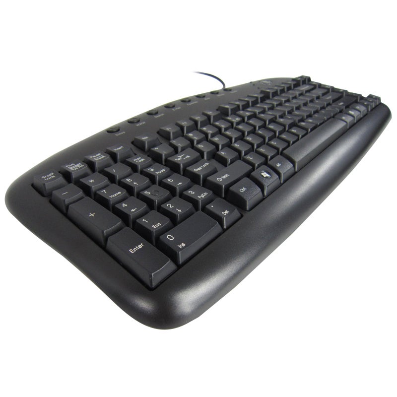 A4tech Ergonomic Left Handed Keyboard for Business/Accounting - 8 Multimedia Hotkeys - Eliminates RSI and Carpal Tunnel - Patented Natural_Reduce Back and Shoulder Strain to Improve Posture - Image 3